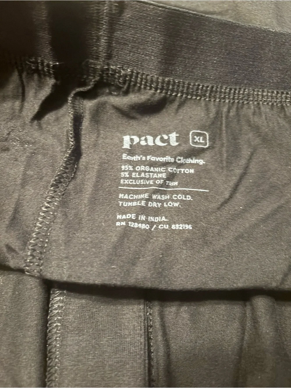 Pact Men's Organic Knit Boxer - Black